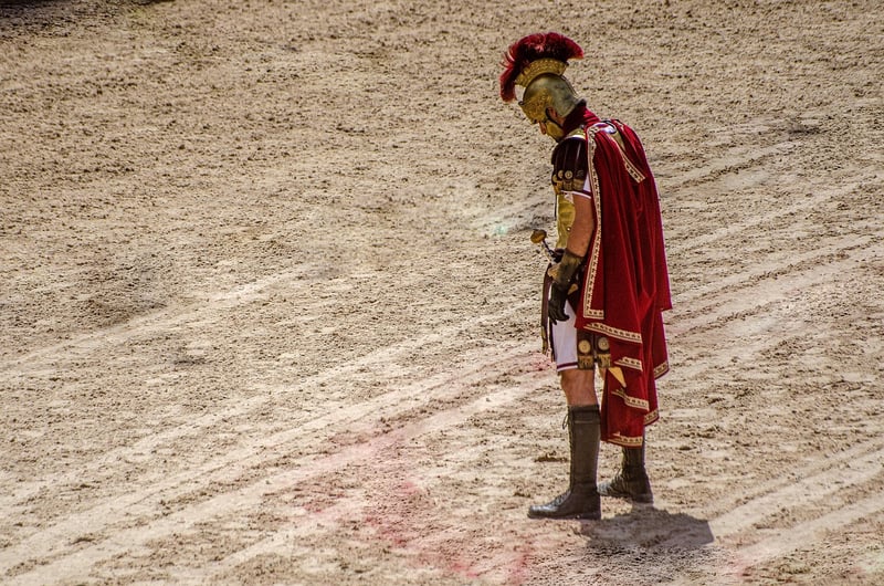 Roman gladiator contest